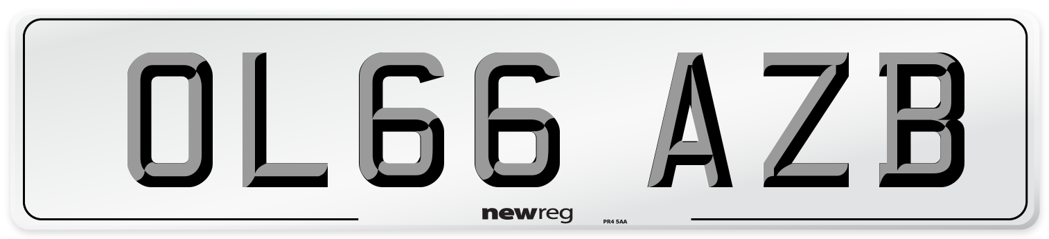 OL66 AZB Number Plate from New Reg